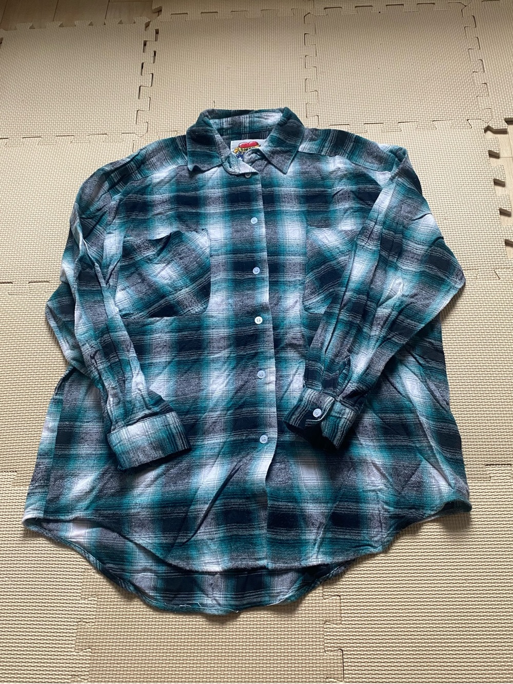 Vintage 90s Sorrel Jrs Green Plaid Flannel Shirt Oversized Small